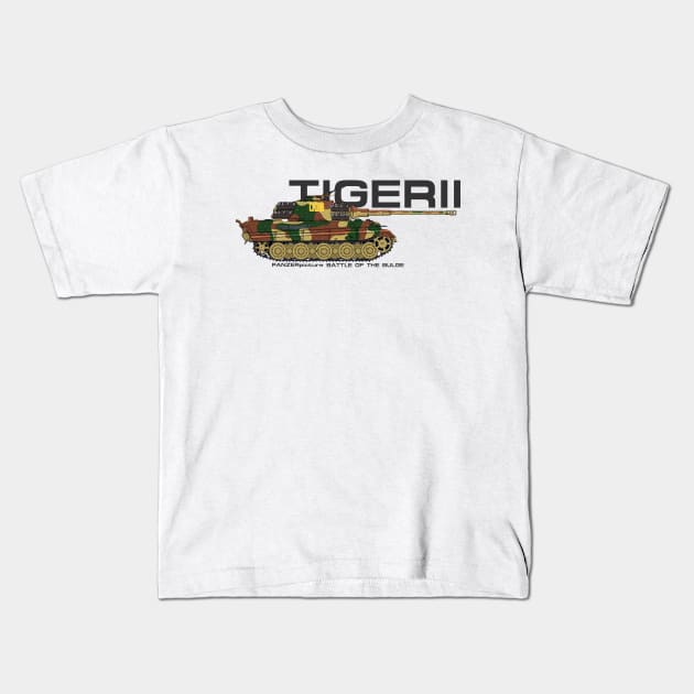 Tiger II T-Shirt Battle of the Bulge Kids T-Shirt by Panzerpicture